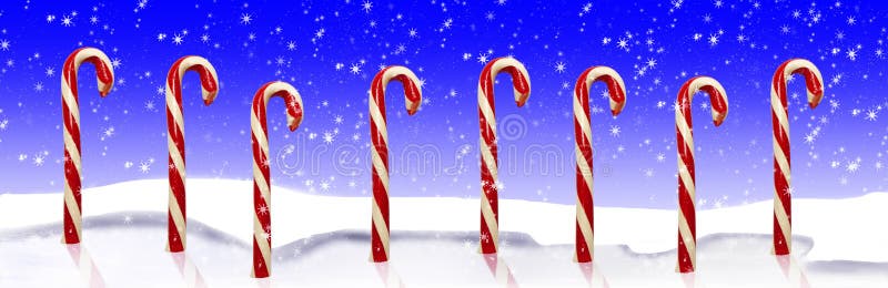 Neve dei bastoncini di zucchero fotografia stock Neve dei bastoncini di zucchero fotografia stock