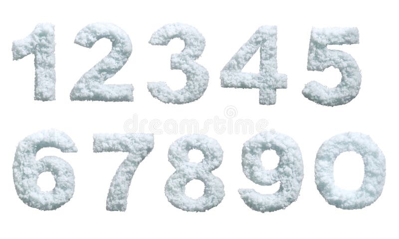 Números com estilo de neve ilustração royalty free