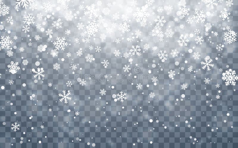Neve di natale Fiocchi di neve di caduta su fondo scuro snowfall Illustrazione di vettore