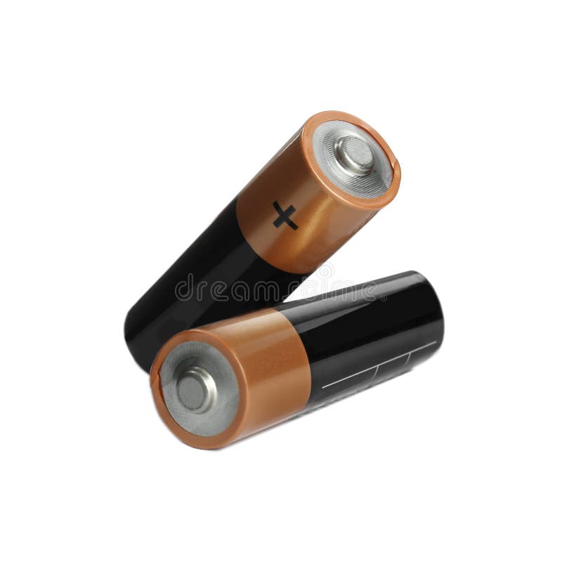 New AA Batteries on White Background. Dry Cell Stock Image Image of
