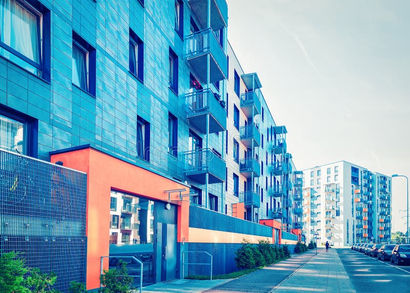 New apartment buildings stock image. Image of house 156856795