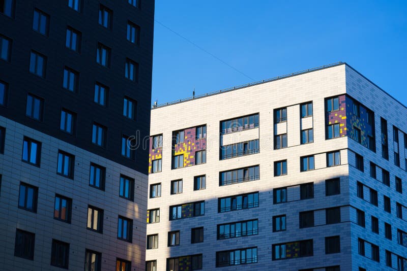 New Apartment Buildings on the Skyline Stock Image Image of