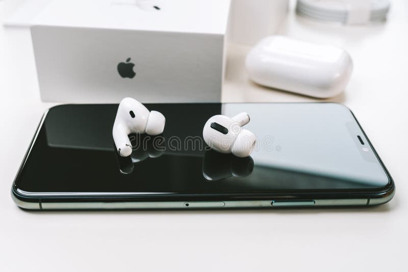 New Apple AirPods Pro in-ear Headphones Editorial Stock Image - Image of  customizable, mobile: 172868844