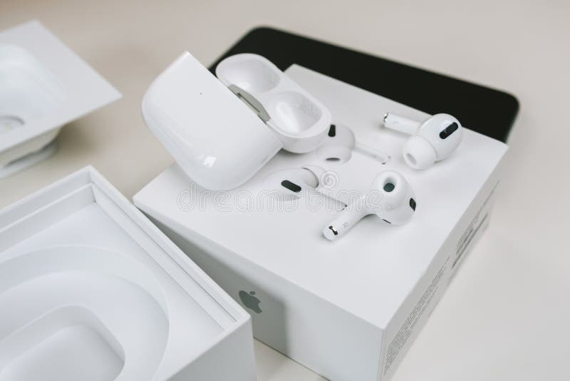 New Apple AirPods Pro in-ear Headphones Editorial Image - Image of 