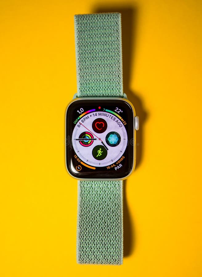 New Apple Watch Series 4 from Apple Computers stock images