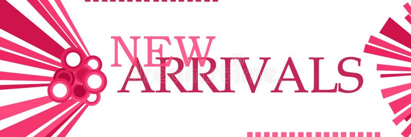 New Arrivals Pink Graphics Horizontal stock images