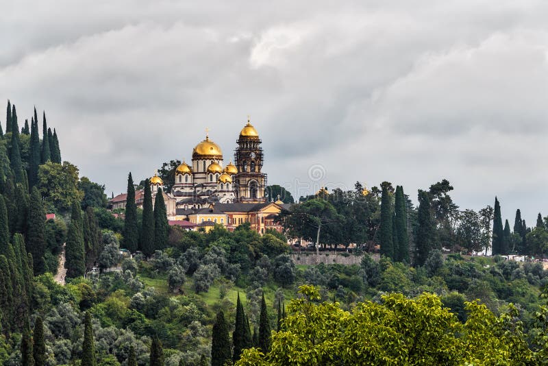 New-Athos monastery on the bank of Black sea in Abkhazia