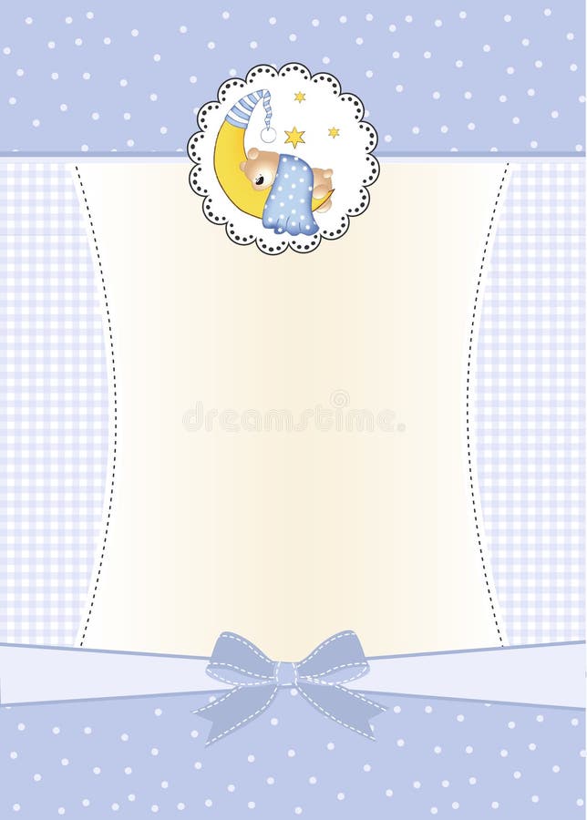 New baby boy announcement card