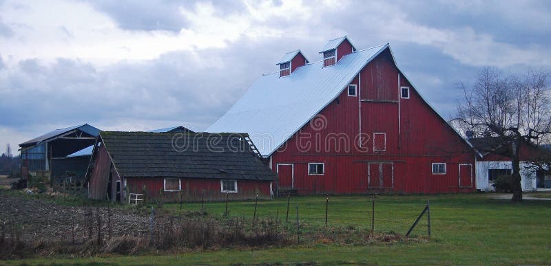 New barn and old shed