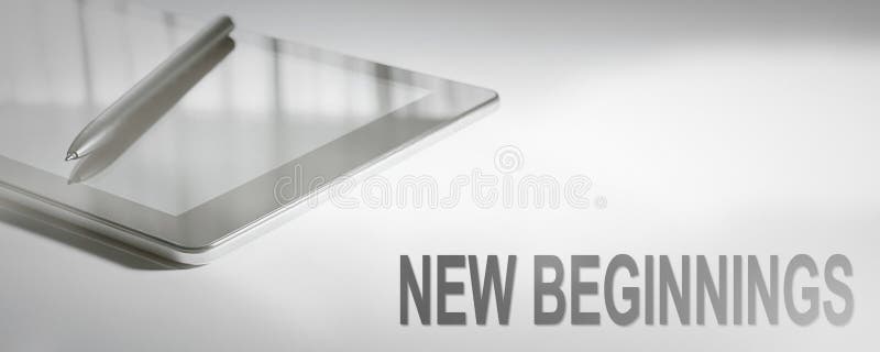 NEW BEGINNINGS Business Concept Digital Technology. Graphic Concept. royalty free stock photography NEW BEGINNINGS Business Concept Digital Technology. Graphic Concept. royalty free stock photography