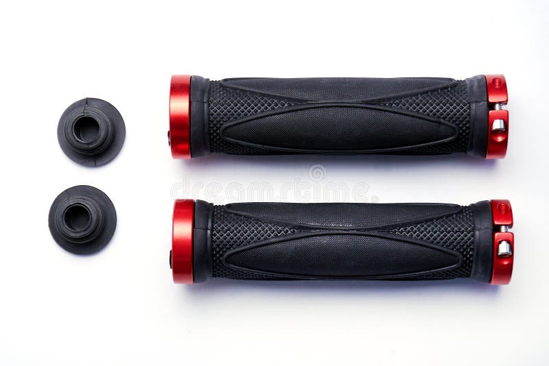 New Bicycle Handle Grip Isolated On White Background Stock Photo