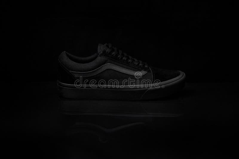 black Vans Old Skool editorial stock 