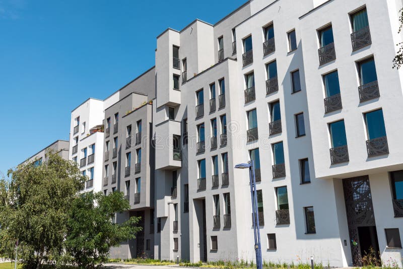New Block of Apartments in Berlin Stock Image Image of block, modern