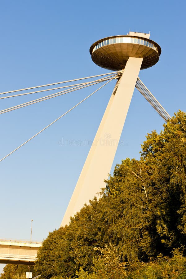 New Bridge with restauran on the tower, Bratislava, Slovakia