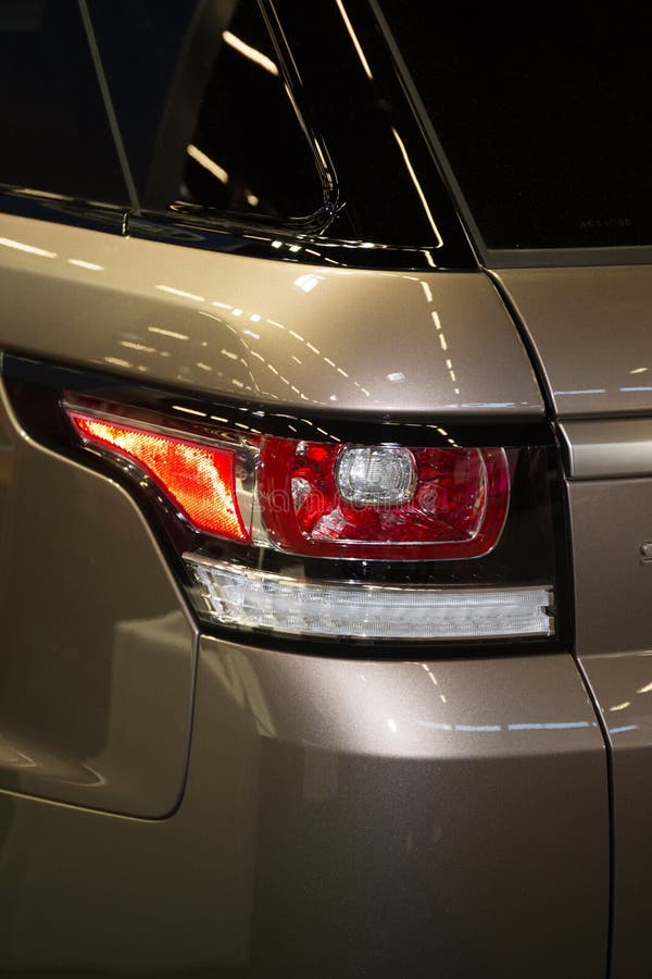 New Brown Car Red Brakes Lights Stock Image Image of lamp, lights 66336149