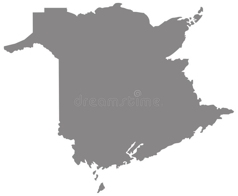New Brunswick Map - One of Four Atlantic Provinces on the East Coast of