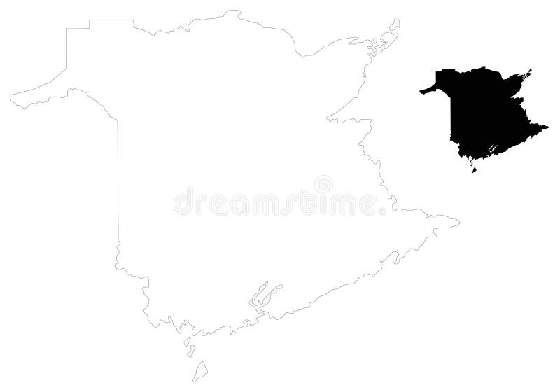 New Brunswick översikt - ett av fyra atlantiska landskap på ostkusten av Kanada vektor illustrationer New Brunswick översikt - ett av fyra atlantiska landskap på ostkusten av Kanada vektor illustrationer