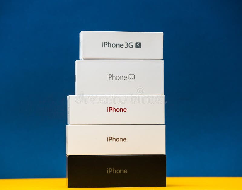 New budget iPhone SE smartphone by Apple Computers unboxing royalty free stock images