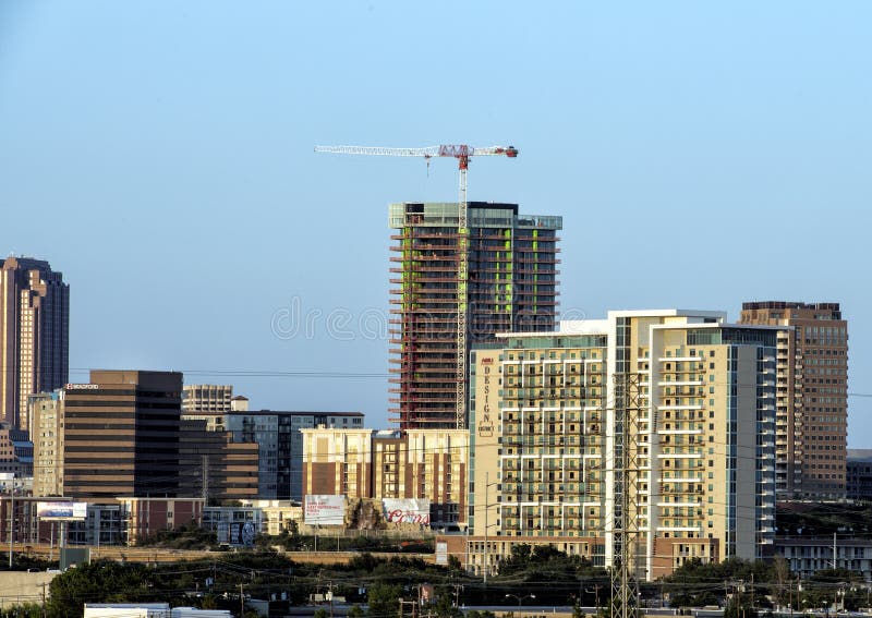 New Building Under Construction, Dallas Skyline Editorial Image Image