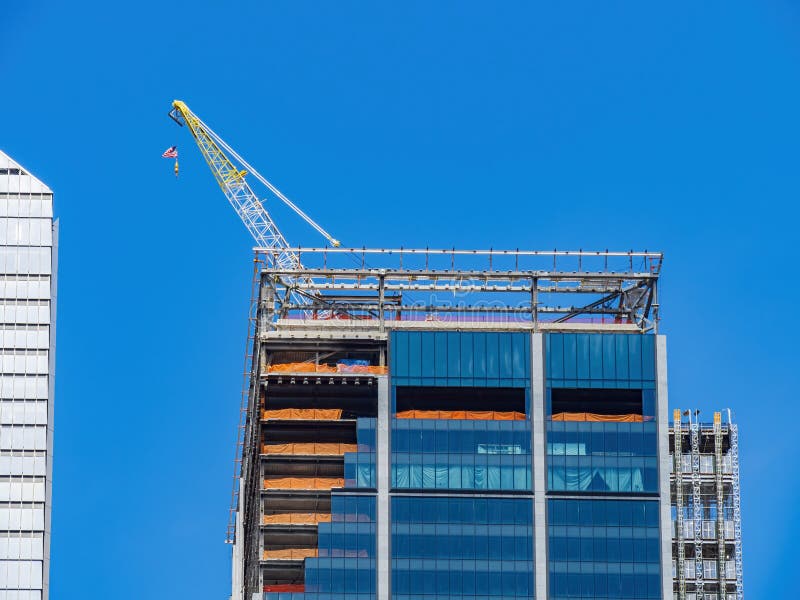 New Building is Under Construction in the Downtown Editorial Stock