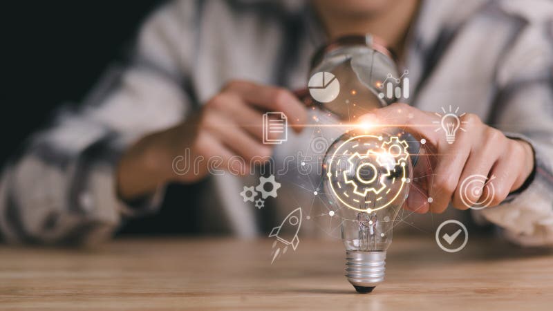 New business startups for young entrepreneurs, new business development ideas, creativity to bring technology to the next level royalty free stock photo