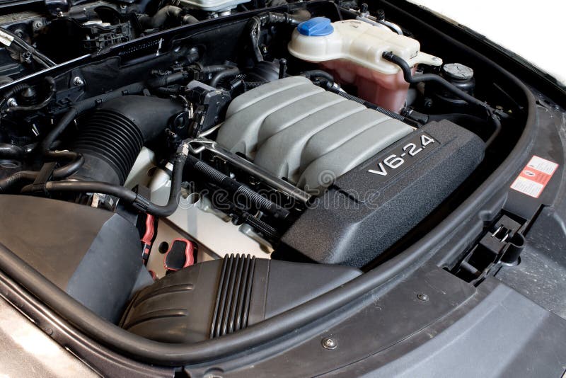 New car engine stock photography