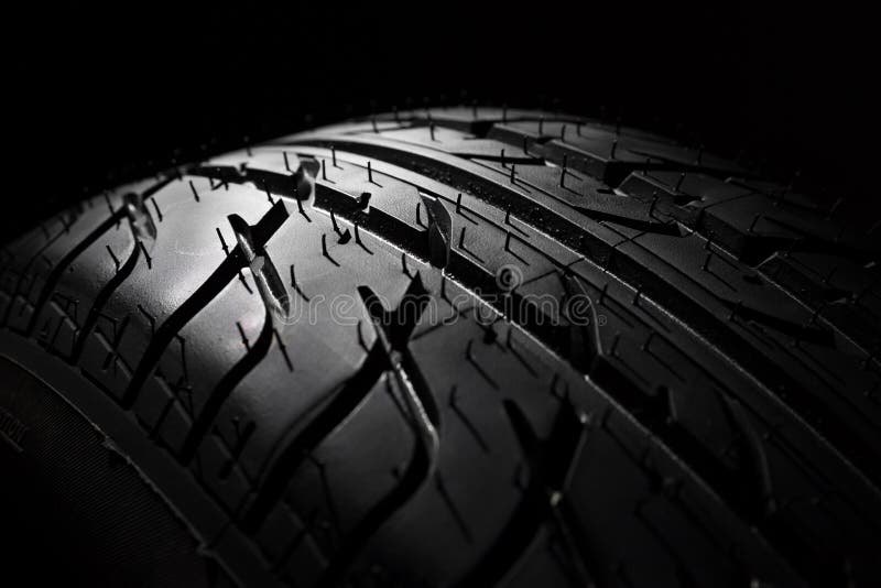 New car the pattern of rubber, close, detail stock images