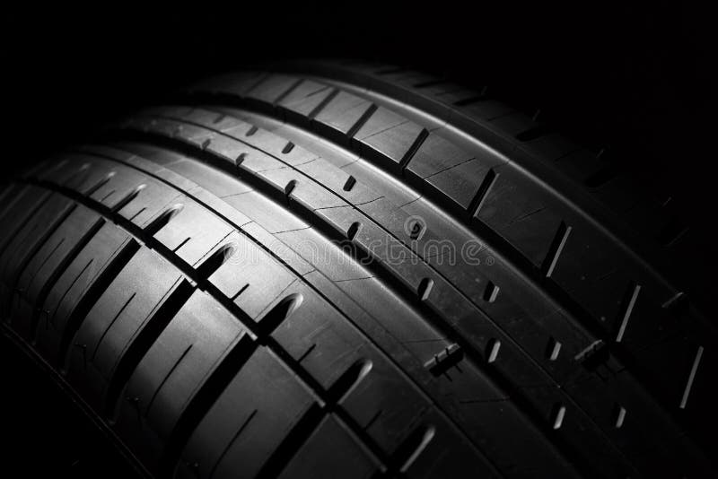 New car the pattern of rubber, close, detail royalty free stock image