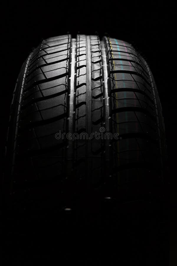 New car the pattern of rubber, close, detail stock photography