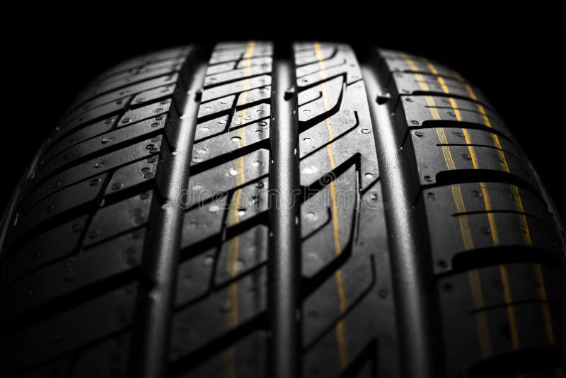 New car the pattern of rubber, close, detail stock image
