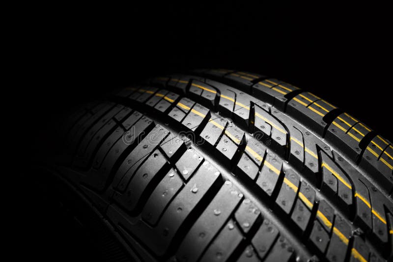 New car the pattern of rubber, close, detail royalty free stock images