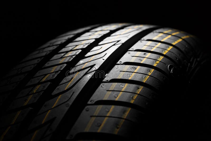 New car the pattern of rubber, close, detail royalty free stock photo