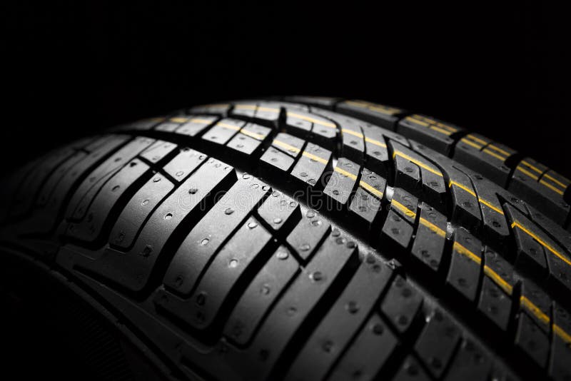 New car the pattern of rubber, close, detail royalty free stock photo