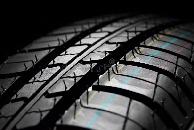 New car the pattern of rubber, close, detail royalty free stock images