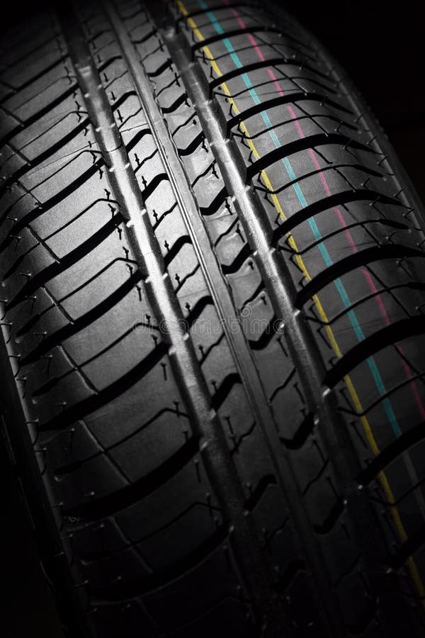 New car the pattern of rubber, close, detail royalty free stock photography