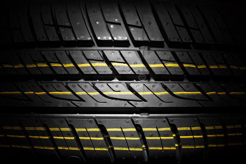 New car the pattern of rubber, close, detail royalty free stock photography