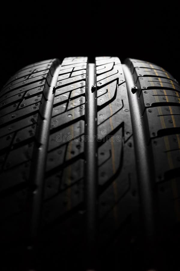 New car the pattern of rubber, close, detail stock photos