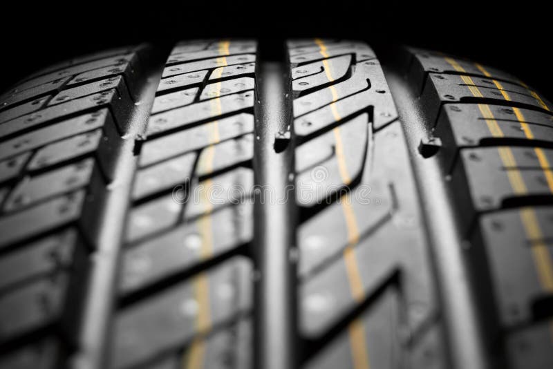 New car the pattern of rubber, close, detail stock images