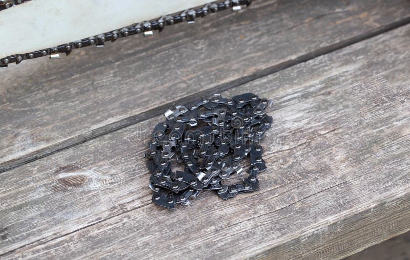 New Chain for Chainsaw. Setting Up and Replacing the Chain on the