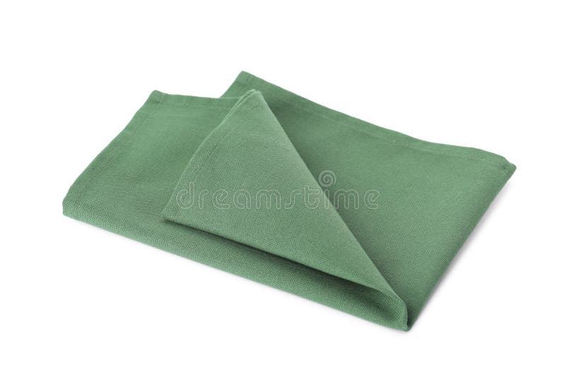 New Clean Green Cloth Napkin Isolated on White Stock Photo Image of green, household 257550890