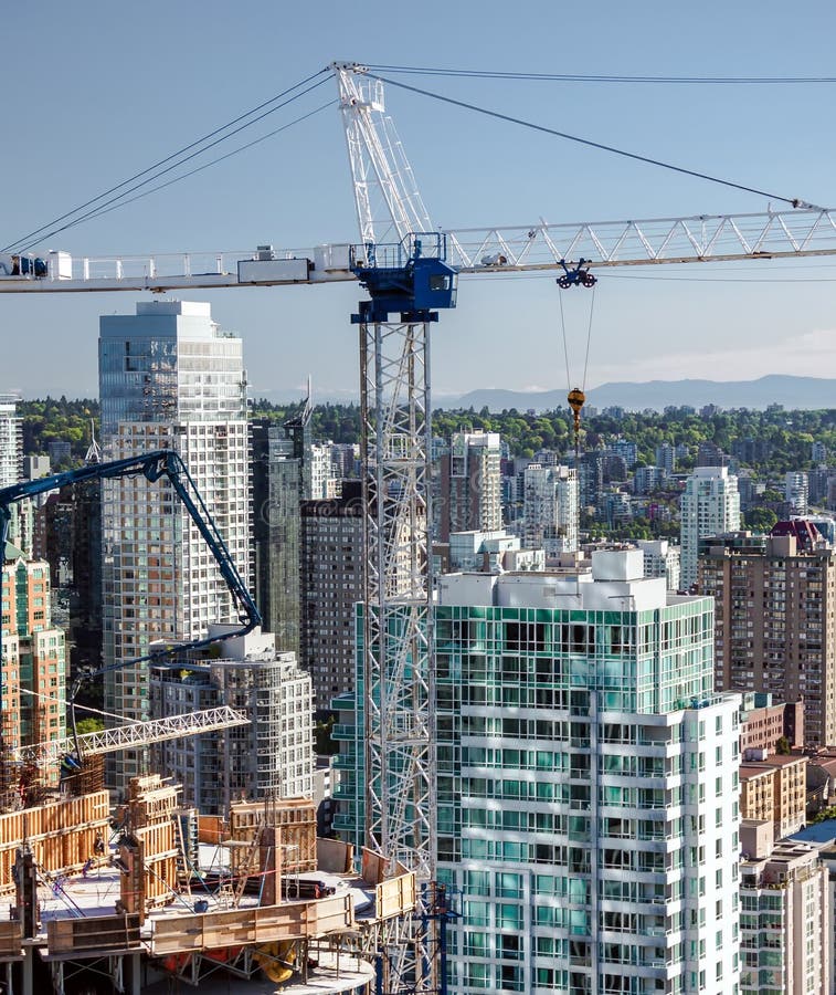 New Consnruction in Downtown Vancouver Stock Image Image of activity