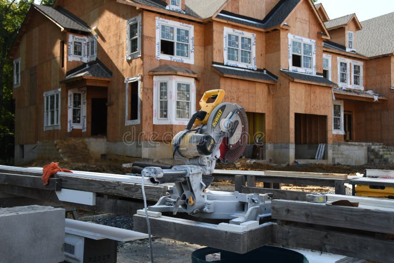New Home Construction Being Built in New Jersey Editorial Stock Photo Image of angle, build