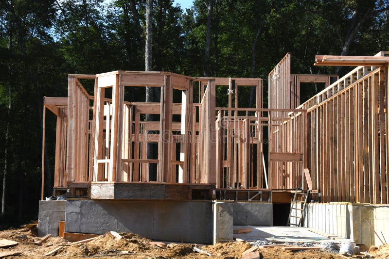 New Home Construction Being Built in New Jersey Editorial Stock Photo