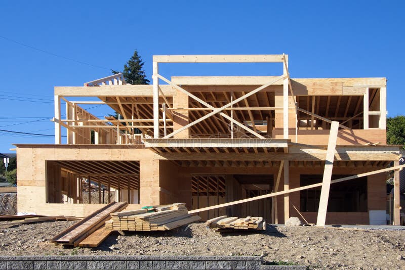 Framing For A Foundation Pour Of Concrete Stock Image Image of work