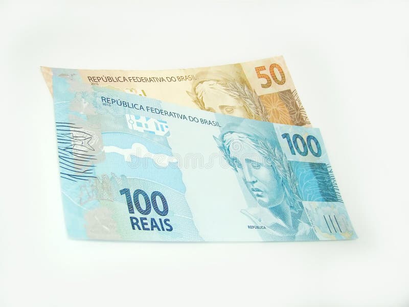 New currency from brazil stock photography