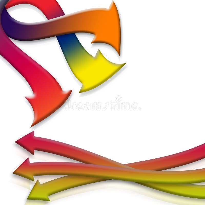 New Directions stock illustration. Illustration of orange 7412408