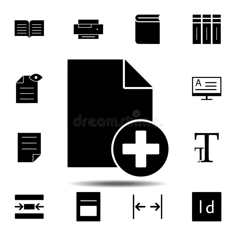 New document, text icon. Simple glyph, flat vector of Text editor set icons for UI and UX, website or mobile application vector illustration