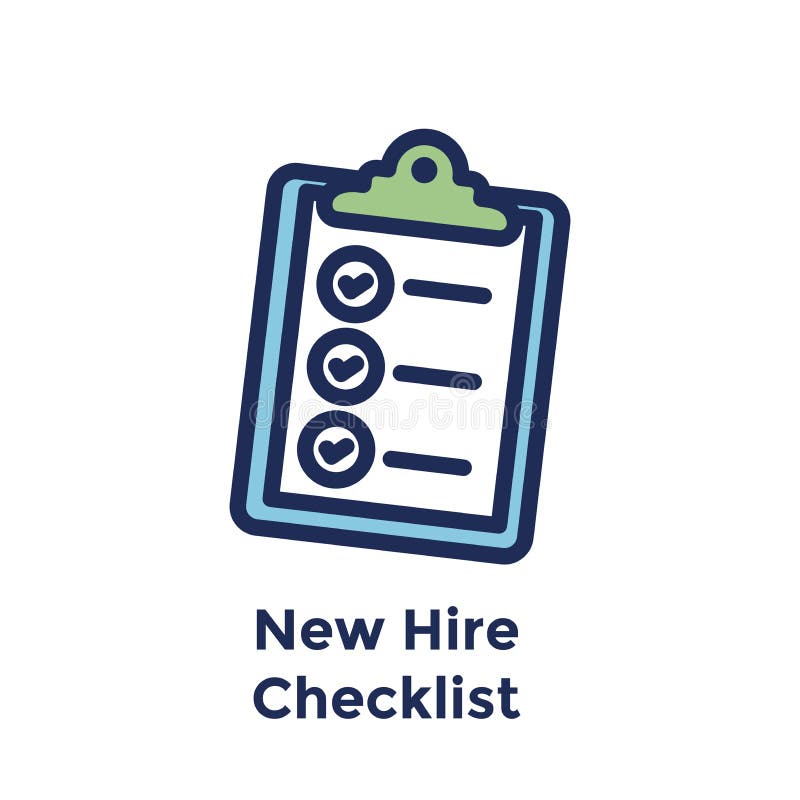 New Employee Hiring Process icon : checklist