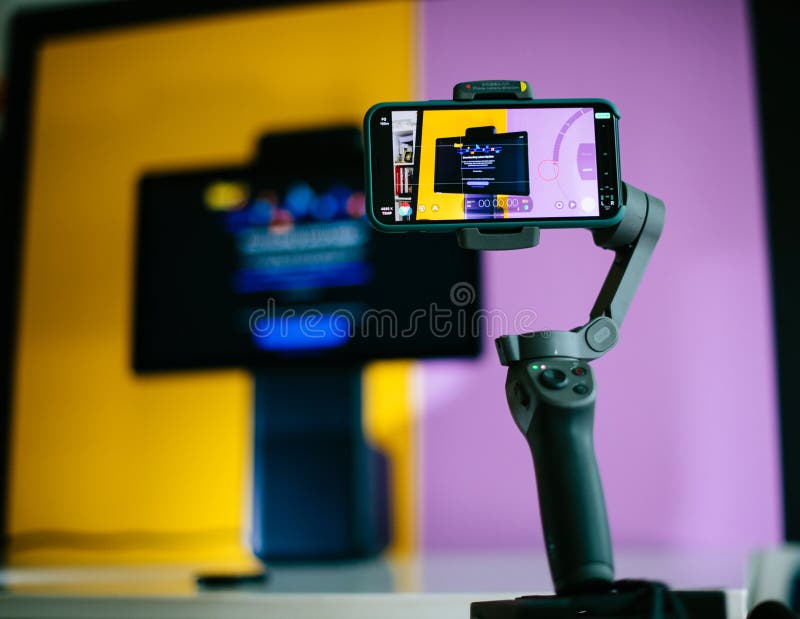 New facebook portal device with large screen editorial stock photo