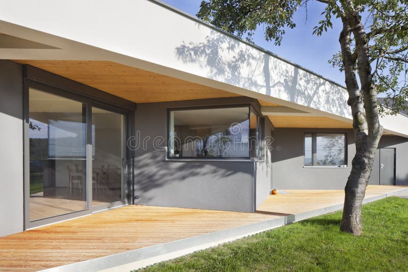 New family house with garden